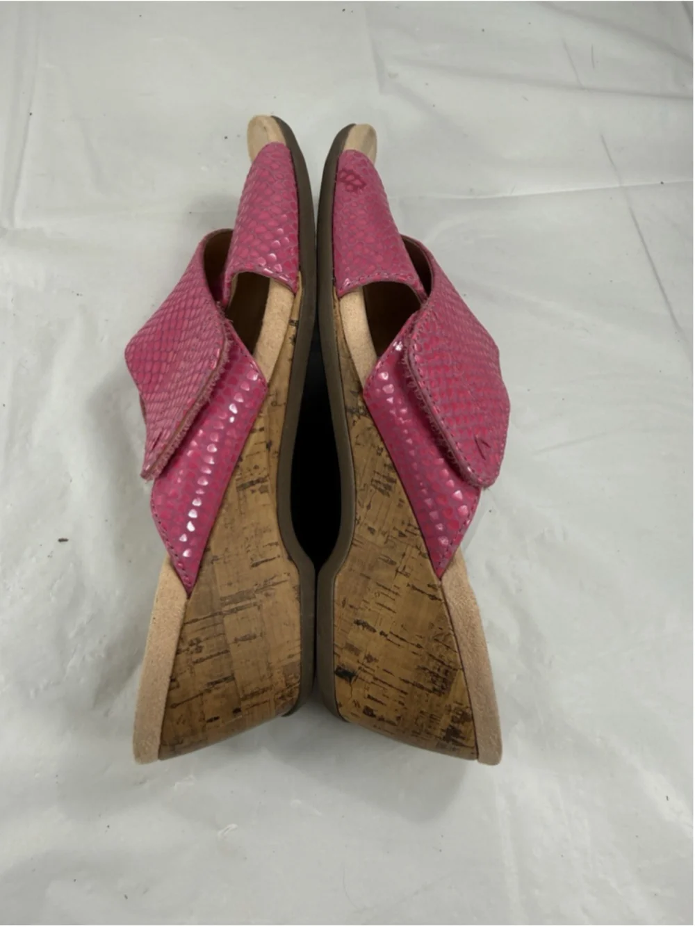 Vionic Leticia Women Hot Pink Lizard Print Strap Sandals Size 7.5